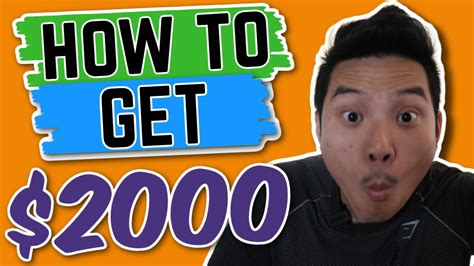 How To Get 2000 Dollars Fast